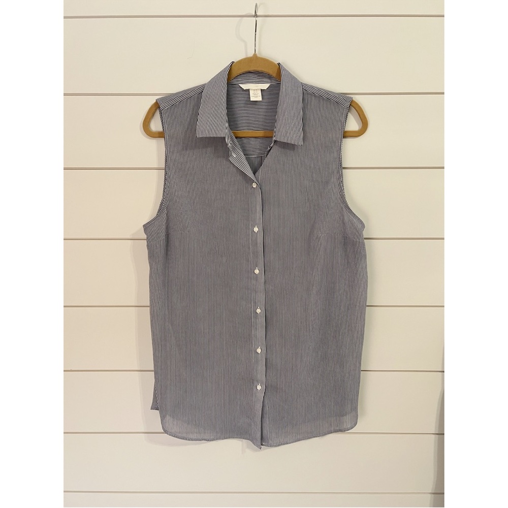 H&M Blue Sleeveless Blouse